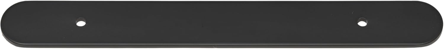 GlideRite 8-1/2" Rounded Backplate 6-5/16 in. 160mm Center-Center, Matte Black - 9343-160-MB-10
