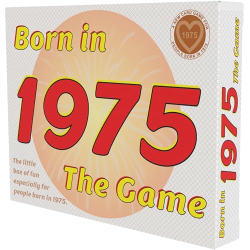 GoForItGames.com Born In 1975 THE GAME. Limited edition 1975 gift for the 1975 vintage. A “WINNER” among 1975 gifts. This compact, portable 1975 birthday card game is perfect for any event.