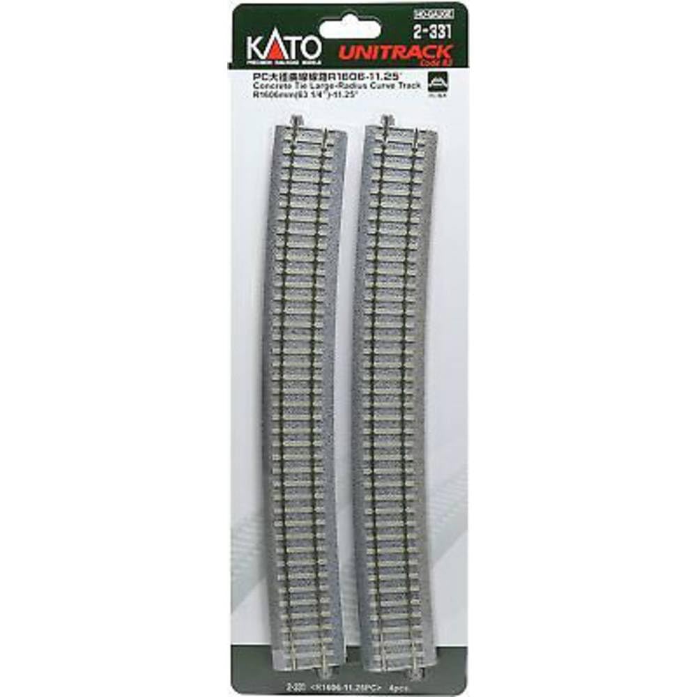 KATO H0 Unitrack 2-331 Lot de 4 Rails incurvés