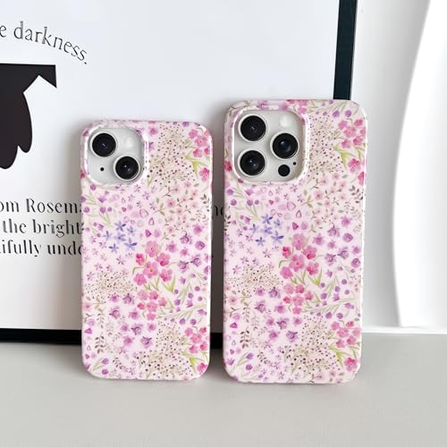 Coque TPU souple iPhone 14 Pro esthétique fleur sauvage rose - 6