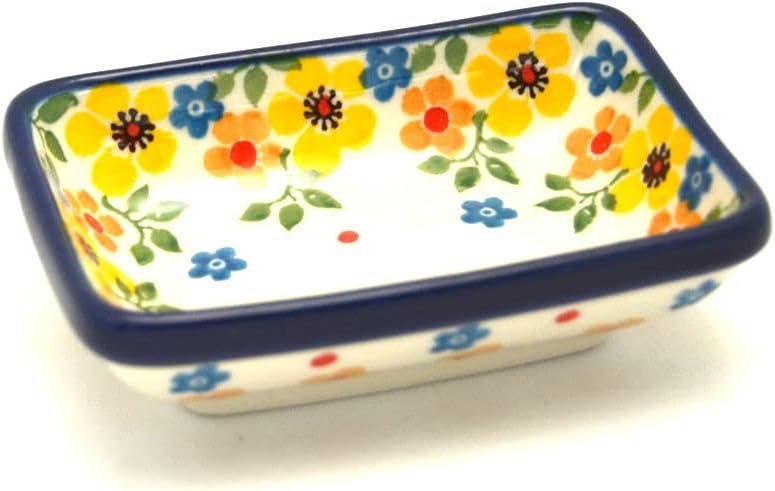 Polish Pottery Dish - Rectangular Food Prep - Buttercup