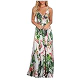 Style : robe longue bohème à plusieurs niveaux, robe d'été à bretelles spaghetti froncées, robe longue flottante à volants, à porter avec des talons, des sandales, des chaussures plates, des claquettes, des baskets ou à porter avec des bottes de style cowboy, une veste, un gilet, un cardigan, une ceinture, des lunettes de soleil, un chapeau. . Robe nuisette basique pour femme. Robe plissée nouée. Robe longue à épaules dénudées.