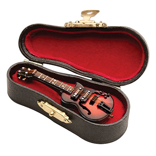 Guitare électrique miniature 7,6 cm w/case pour décorer un studio de musique