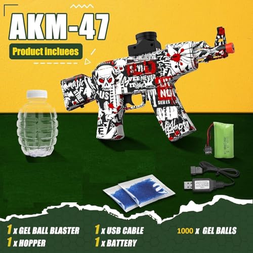 Image of Electric Gel Ball Blaster, High-Speed Gelfire Blaster for Orbeez with Eyewear, Splatter Ball Toys for Outdoor Shooting Game Party Gift Ages 14 & Up - (Multicolor)