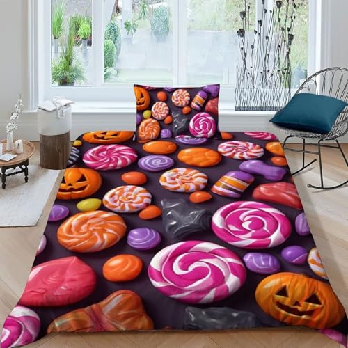 Housse de couette single 135x200 cm avec taie d'oreiller imprimé 3D