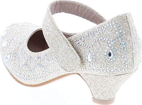Link Jemma-01K Girls Rhinestone Platform Peagent Dress Shoes3