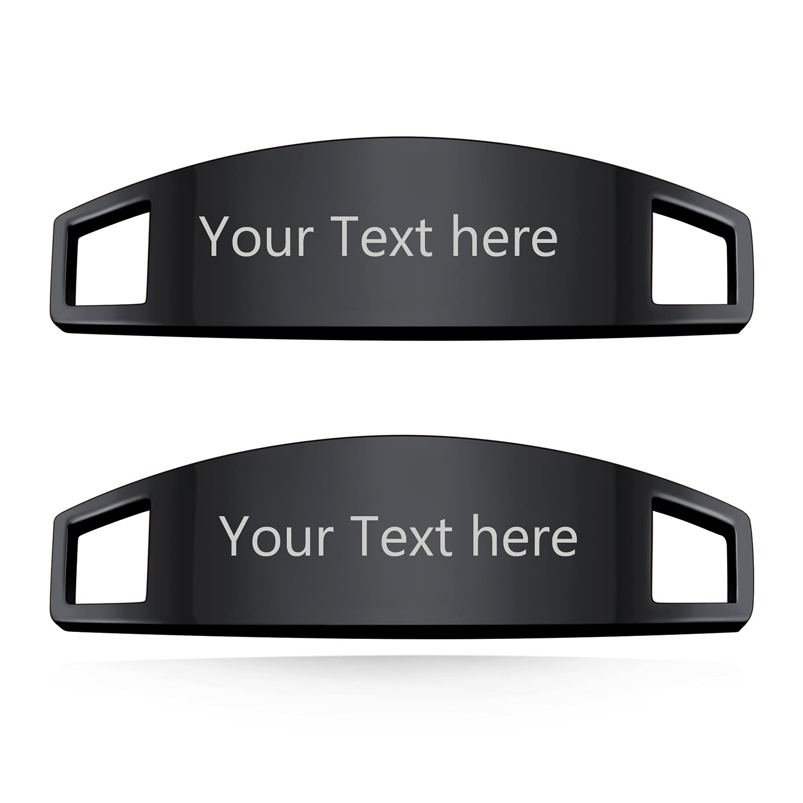 Custom4U2Pcs Custom Shoelaces Buckle Nameplate Decorations Charms for Shoe Sneakers Accessory Gift for Men Women