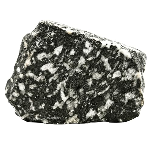 Image of Amazing Gemstone Black & White Tourmaline Raw Crystals and Healing Stones, Natural Rocks for Tumbling - DIY Raw Stones and Crystals, 2 Pieces