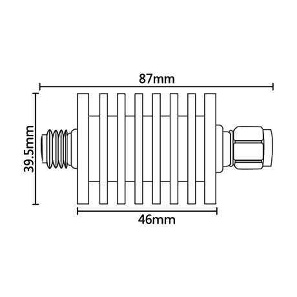 25 Watts 6dB Vaste verzwakker 3GHZ N-Type 25W rf coaxiaal voor laboratorium en Radio BECEN