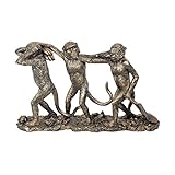 Pack de figuras de los tres monos sabios | Estos tres monos simbolizan "No ver el Mal, no oír el Mal, no decir el Mal"
