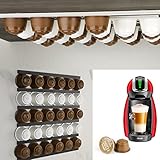 DIYBravo Kaffeekapselhalter Platzsparend, Kapselhalter Kapselspender Rutschfest für Kühlschrank Wand Schrank, klebrig Kapselständer für 30 Kapseln Dolce Gusto Nespresso
