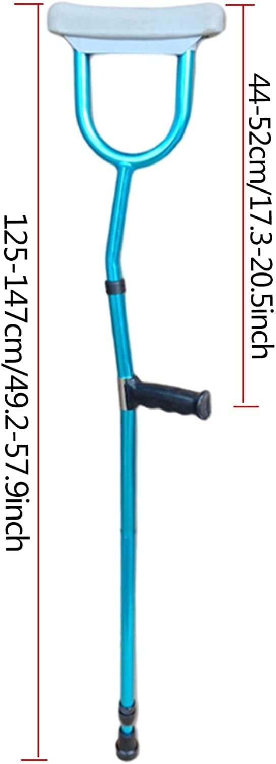 Stampelle da Passeggio Stampelle Mediche Ascellari per Camminare Stampelle Regolabili in Alluminio Leggero Stampelle Ascellari Pieghevoli per Adulti/Giovani/Disabili Capacità 100 Kg/220 libbre Ausil