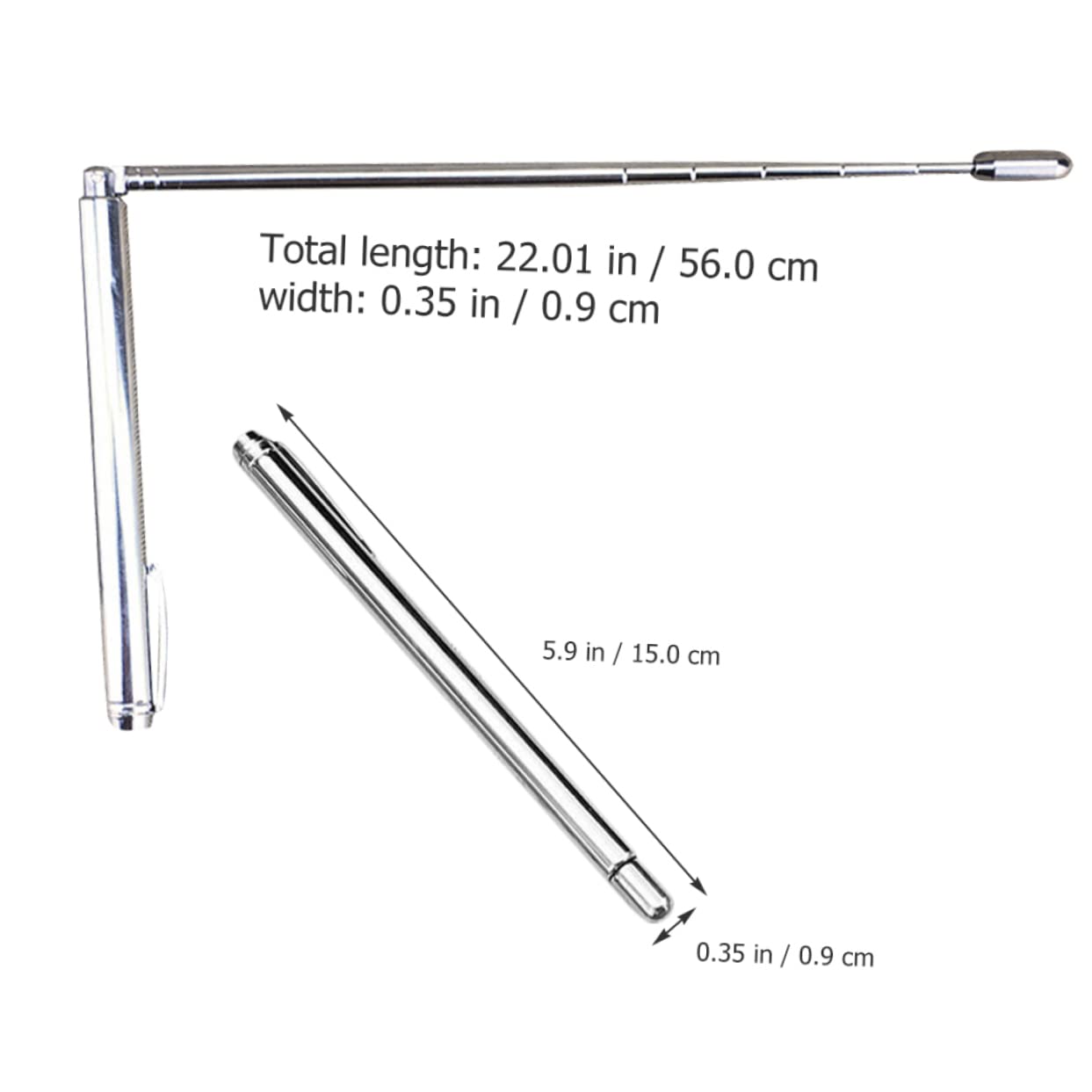 GALPADA Stainless Ruler 2pcs Dowsing Rods for Water Source Detection Diving Rods