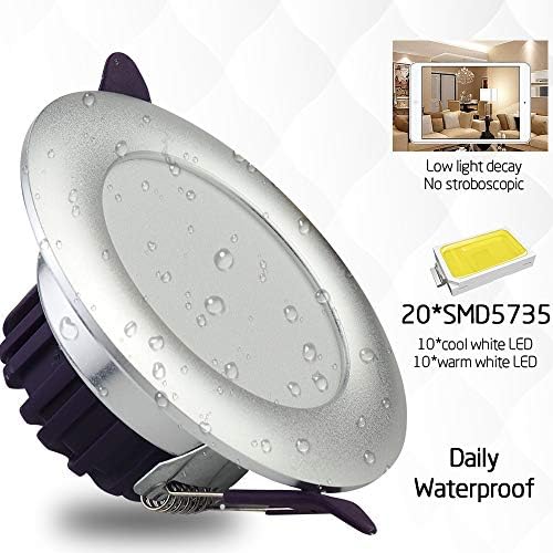 POCKETMAN 5W Dimmable LED Ceiling Downlights, 10 Pack Dimmable Ceiling Lamp via Swich for Interior Decor Lighting 3 Colors Variation