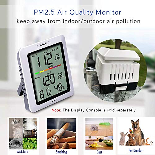 ECOWITT WH41 PM2.5 Air Quality Sensor Monitor Indoor Outdoor - Accessory Only, Can Not Be Used Alone - Thumbnail 4