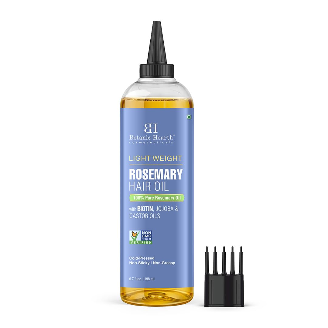 Botanic Hearth Hair Oil for Hair Growth & Hair Treatment Oils (6.7 Fl oz, Lightweight Rosemary)