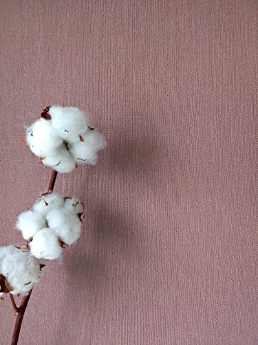 NEWROOM Papier peint Rouge Couleur Unie Intissé - Couleurs Unies Mauve Vieux Rose Aspect Tissu Textile Moderne