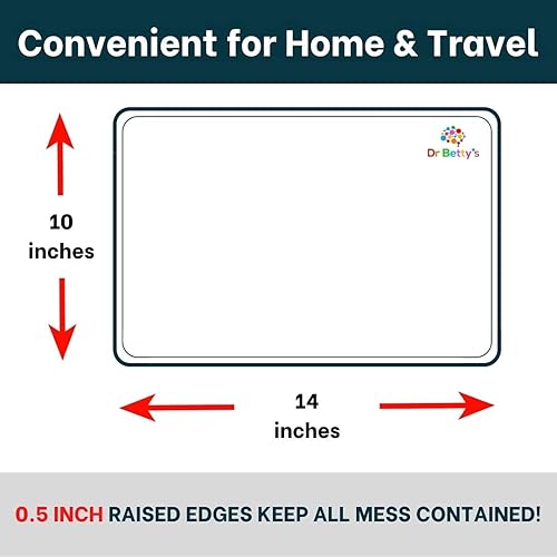 Miniatura 5 de Dr. Betty's - Mantel individual de silicona de aprendizaje educativo con súper succión para bebés + niños pequeños  Antideslizante, apto para