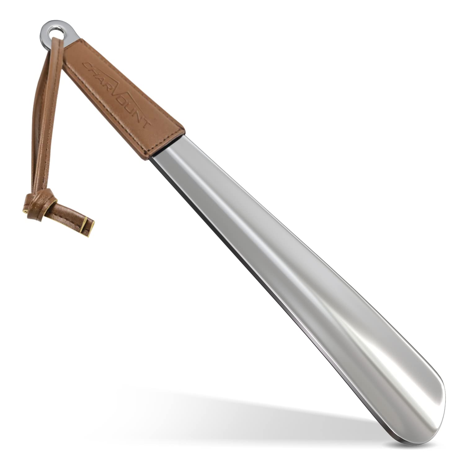 Charmount Metal Shoe Horn - 12 Inch Long Shoe Horns for Senior Men Women Kids Stainless Steel Shoehorn
