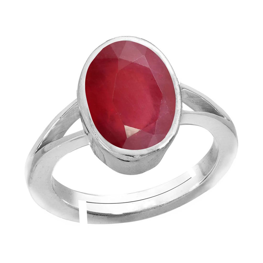 clara Ruby Manik 4.8cts or 5.25ratti stone Sterling Silver Adjustable Ring For MEN-picture-23