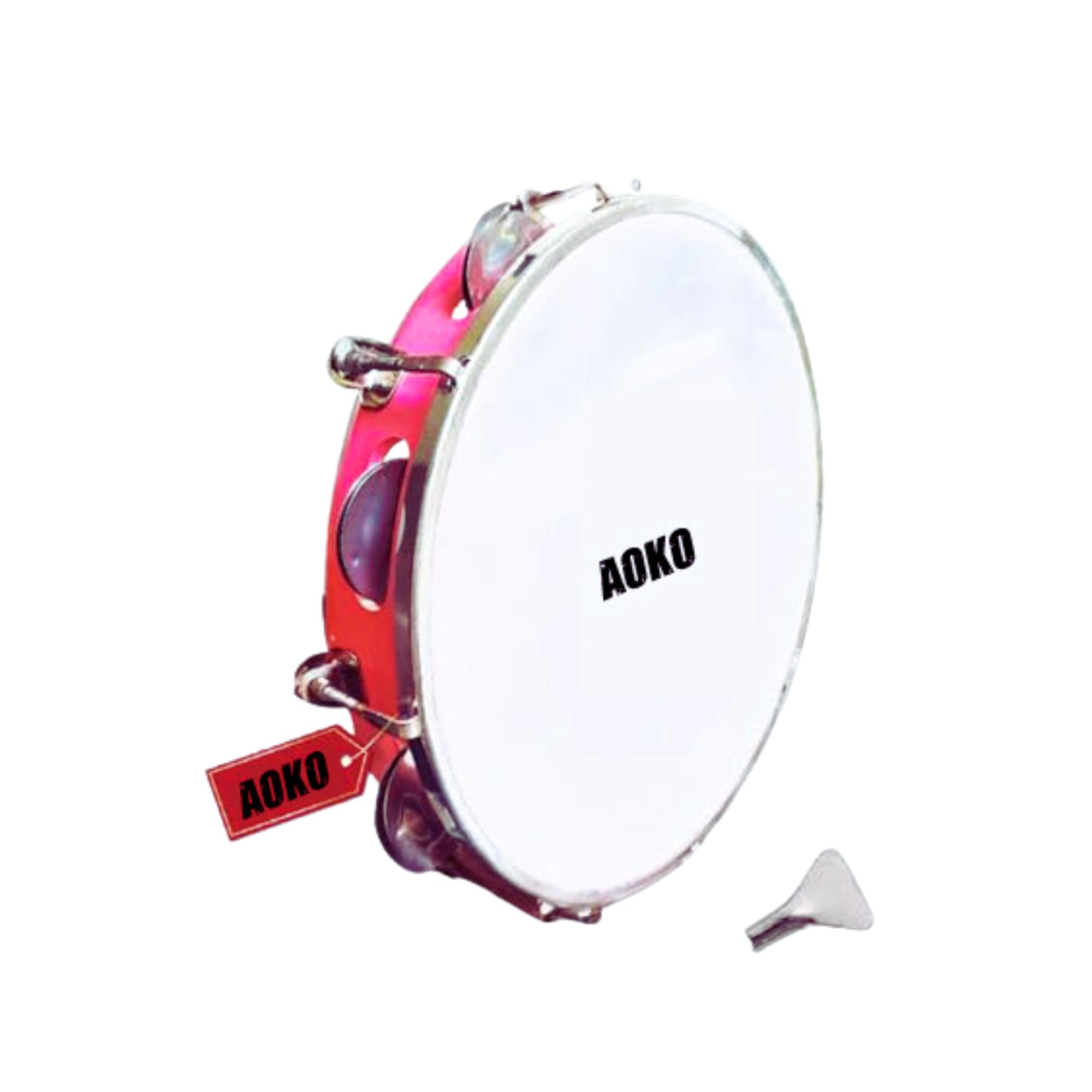 AOKO Dafli Musical Instrument - Handheld Tambourine, 10 Inch Fiber Dapli Percussion Instrument 1