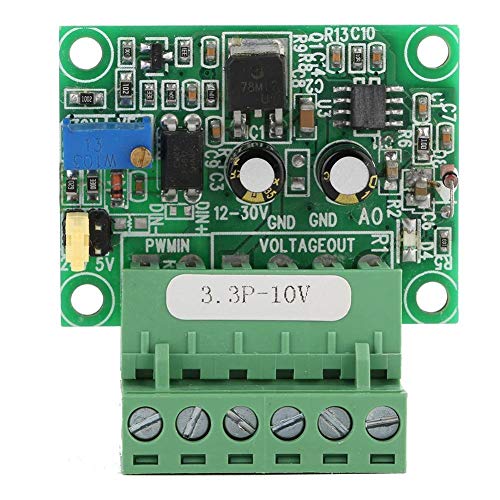 Rockyin Digitales Spannungsmodul Tischnetzteilmodul 3,3 V PWM-Signal auf 0-10 V Spannungswandler D/A Digital-Analog-SPS-Modul Cover