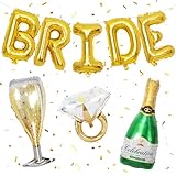 Bride To Be Globos Decoracion,Bride to Be Banner,Hen Party Decoración,BRIDE Globos de Letras Oro,Bride To Be Decoracion Decoraciones de Boda para Boda/Fiesta de Despedida de Soltera