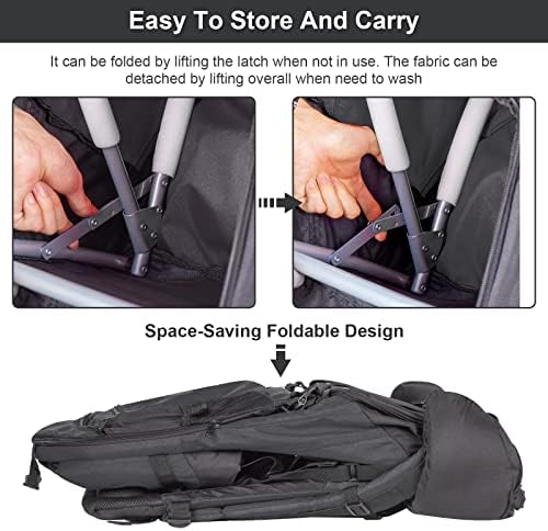 Baby Backpack Carrier, Kidpprod Adjustable Baby Carrier Hiking Outdoor Child Backpack with Removable Backpack Sun Canopy Waterproof Full Rain Cover for Kids Toddler, Holds up to 55 Pound