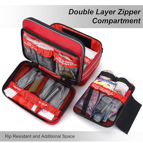 Professional 500 Piece Emergency First Aid Kit for Home, Car, Travel, Camping, Truck, Hiking, Sports, Office, Vehicle & Outdoor Emergencies - Emergency Medical Kit, Large First Aid Kit Survival - Image 3