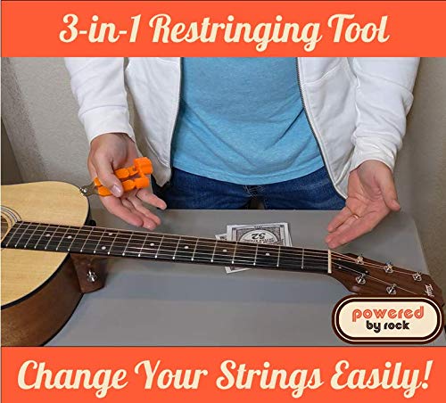 Guitar String Winder, String Cutter And Bridge Pin Puller - 3-In-1 Guitar Tool For Acoustic And Electric Guitars - Wind Guitar Strings Quickly - Cut Excess String Off - Pull Pins Out Easily #TOP4
