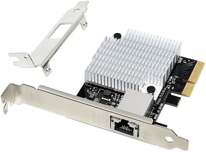 Single Port 10Gbps PCIe x4 Server NIC Network Card Adapter with Marvell AQC107S Chipset Controller Support Mac