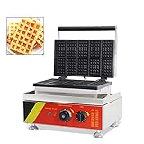 Hanchen Rectangle Waffle Maker Machine Small Kid Size Square Belgian Waffle Maker 10Pcs Nonstick...