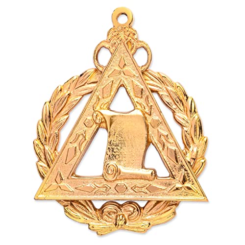 BRICKS MASONS Grand Lecturer Royal Arch Chapter Officer Collar Jewel - Gold Metal