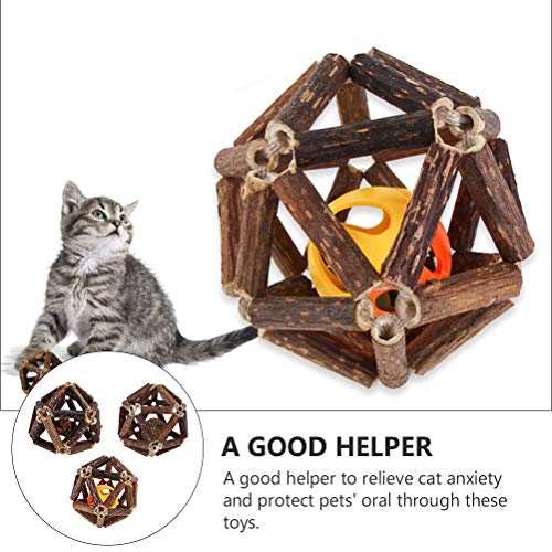 Mutian Polygonum Bell Toy Ball Cat Snacks Molar Dentes Limpando Dentes Spit Peludo Toy 2pcs (bell ba