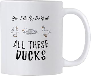 Casitika Funny Duck Coffee Mugs. Yes I Really Do Need All These Ducks. 11 oz Mug for a Farmer of That Crazy Duck Lady in You. Gift idea for Men and Women. (White)