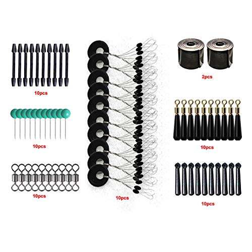Dingbear 19 Arten von Angelzubehör Fishing Gear Set einschließlich Top Wasserfischen schwimmt Worms Jigs Tackle Box und… – Bild 4