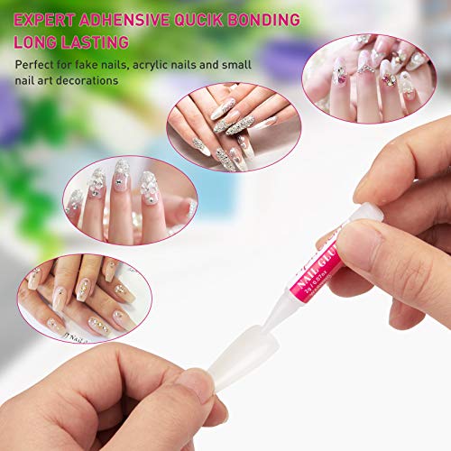 20 Pcs Tiphulan Professional Nail Glue For Nail Tips, Acrylic Nails, Press On Nails - 40G Large Capacity, Super Strong, Quick-Drying & Long-Lasting, 2G Per Glue - Easy To Open #TOP3