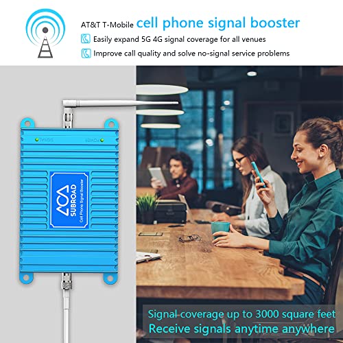 Subroad Att Signal Booster 5G 4G Lte 700Mhz Fdd Band12/17 Cell Phone Signal Booster At&T Mobile Cellular Amplifier Repeater For Home thumb #2