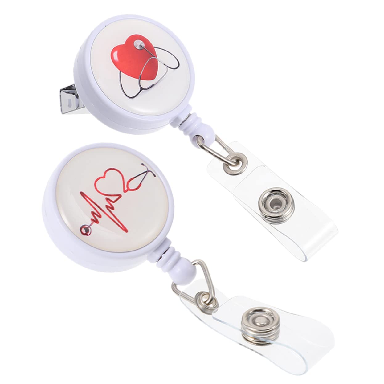 EXCEART 10pezzi Portabadge Retrattile Per Clip Per Tesserino Con Design Fiore Per Ufficio e Scuola Facile Da Usare e Riutilizzabile