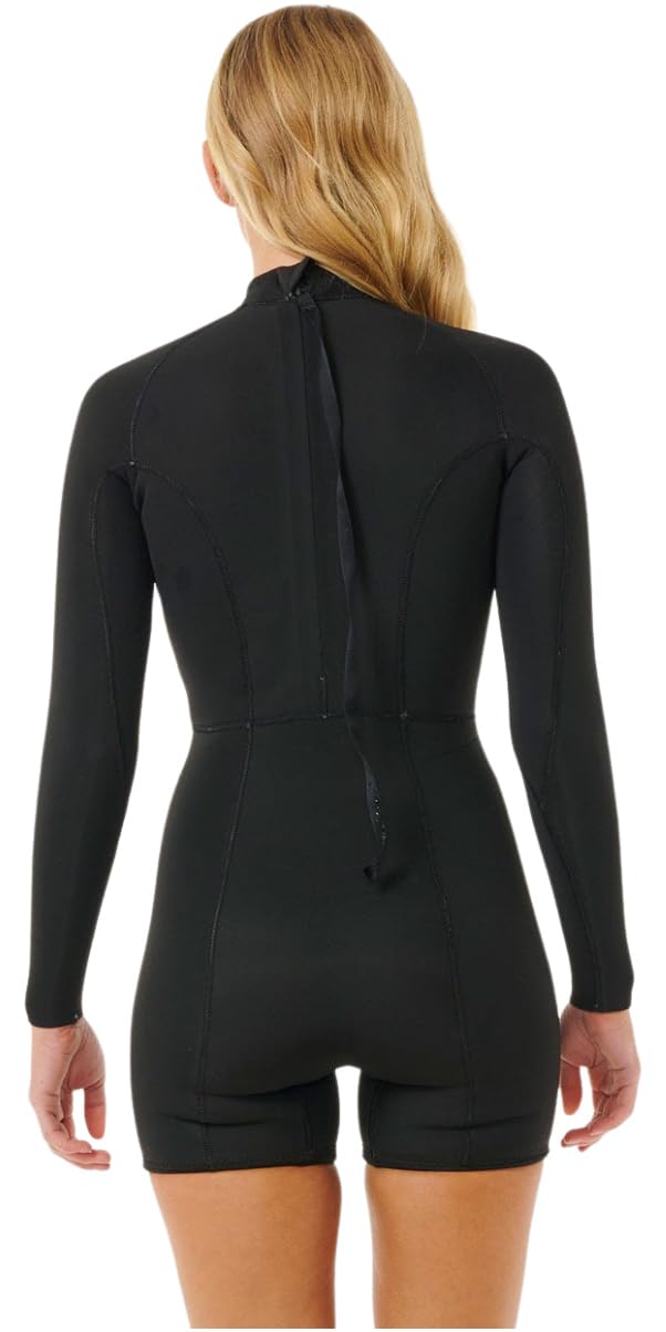 Rip Curl 2026 Femmes G-Bomb 2mm Manches Longues Back Zip Printemps Combinaison Néoprène Combinaison Néoprène 13LWSP - Black
