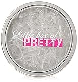 Little Box of Pretty Mighty Hair Elastics Travel Tin, Clear, 300 Count