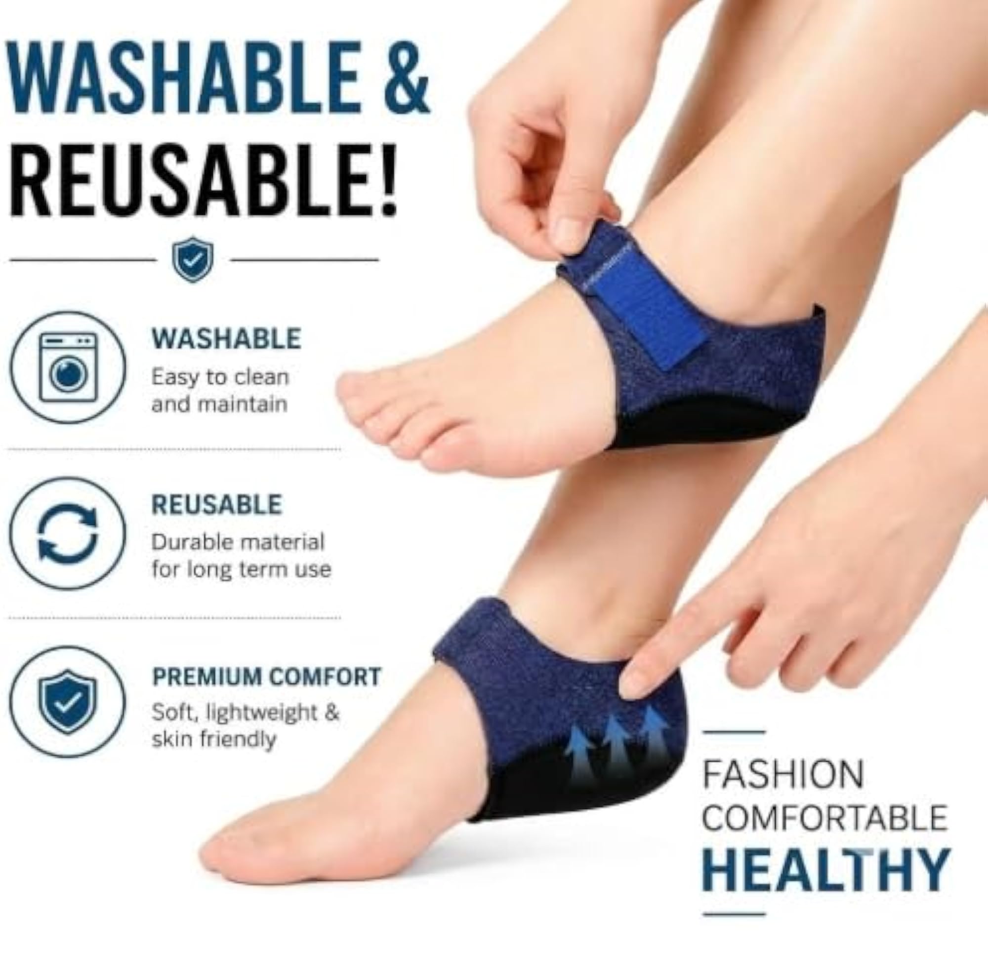 Plantar Fasciitis Heel Protectors and Gel Heel Cups