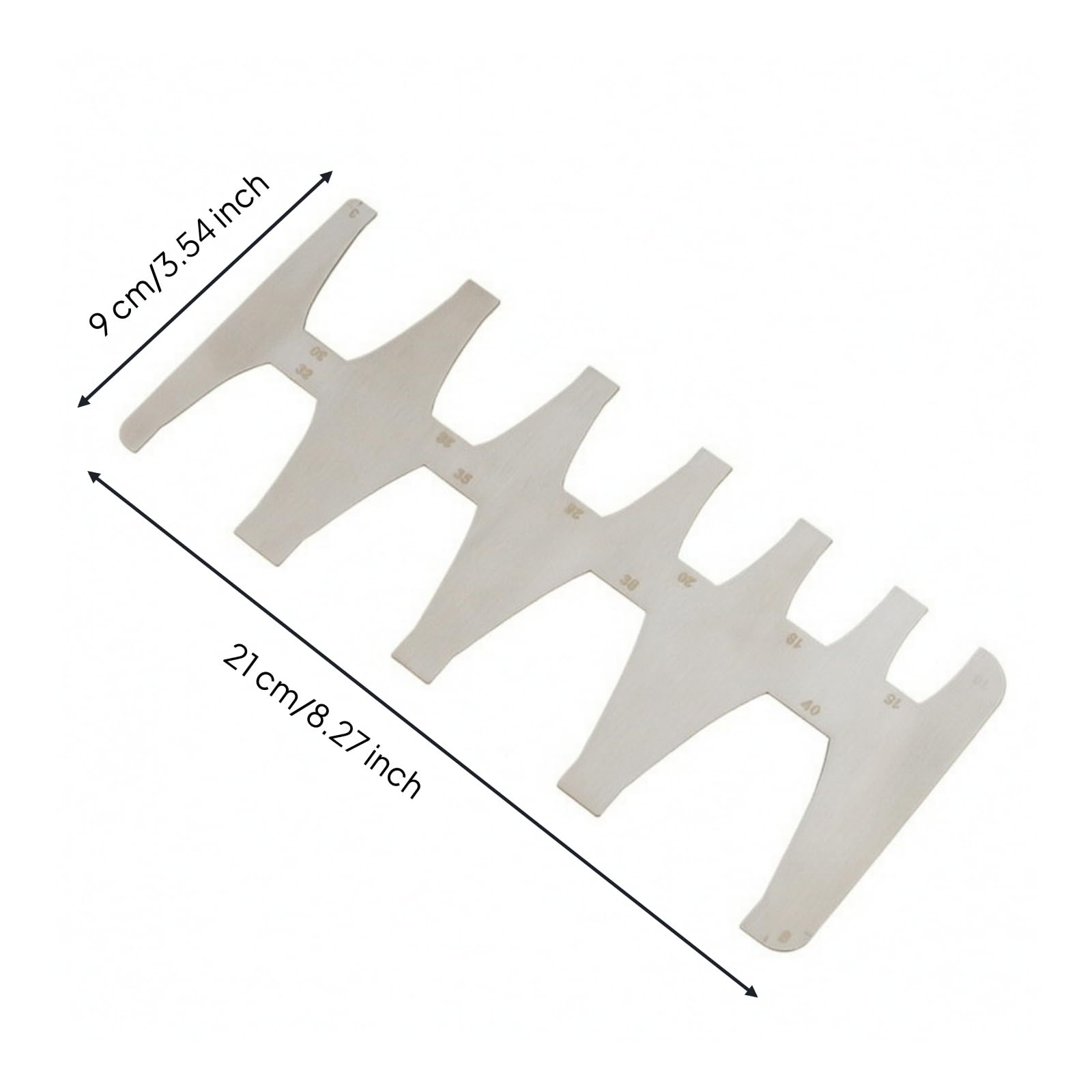 Qianly Gabarit D'extrémité Ceinture En Acier Inoxydable Précis Jauge Métallique Plate Gradua Réutilible til Mesure Montre, Queue Carrée