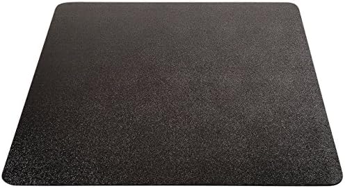 Deflecto EconoMat Chair Mat, for Carpet, Straight Edge, Black, 46” x 60”