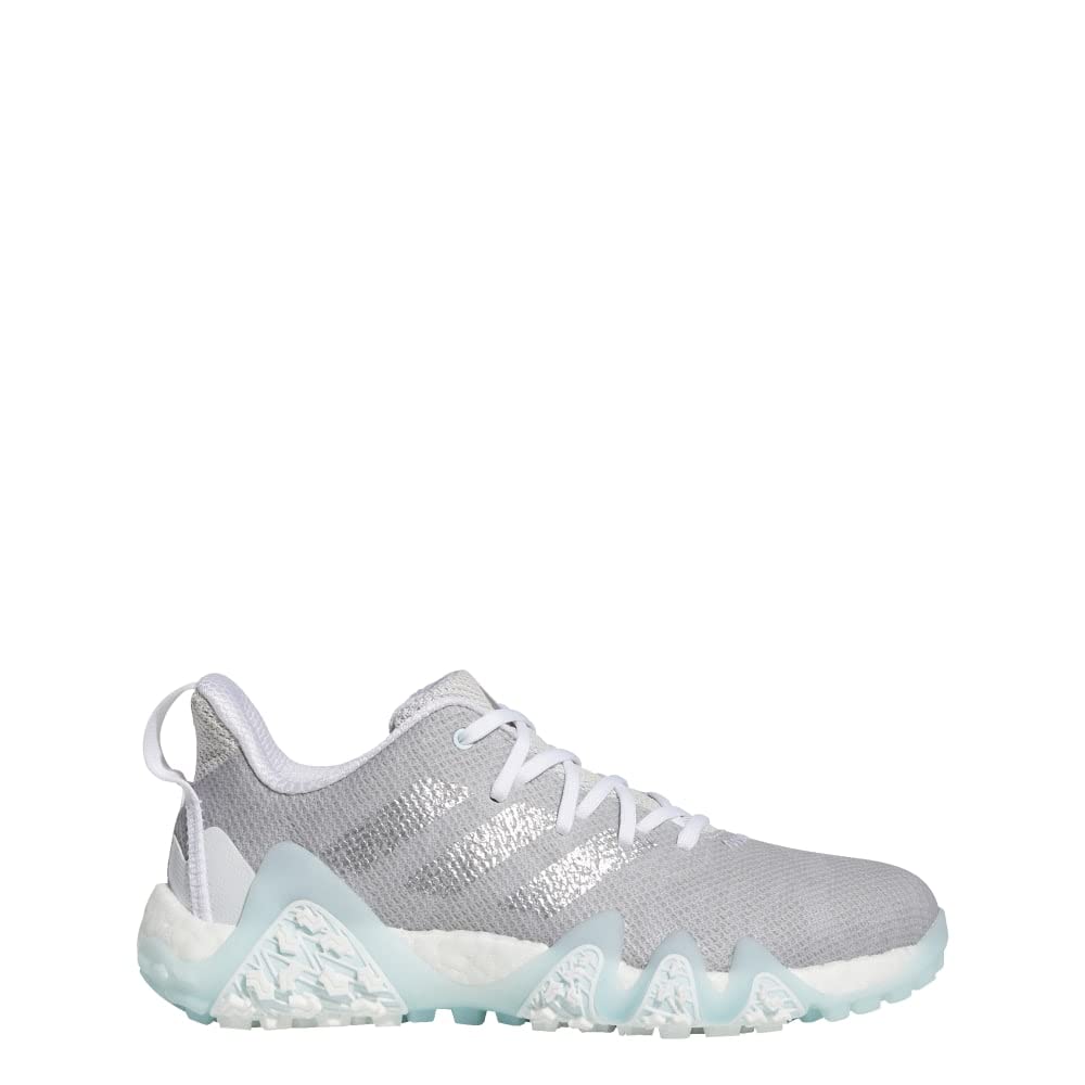 adidas Women's CodeChaos 22 Spikeless Golf Shoes, Grey One/Silver Metallic/Almost Blue, 7