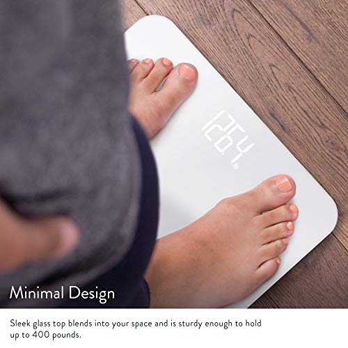 Greater Goods Digital Weight Bathroom Scale, Shine-Through Display, Accurate Glass Scale, Non-Slip & Scratch Resistant, Body Weight (White) #TOP5