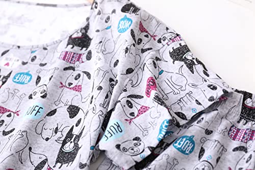 Image of PNAEONG Women Pajama Set Sleepwear Tops with Capri Pants Casual and Fun Prints Pajama Sets