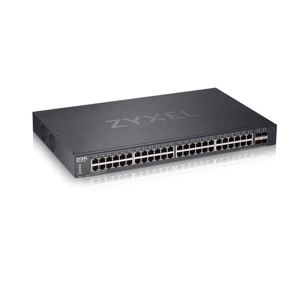 Zyxel Switch inteligente de 48 puertos Ethernet Gigabit con 4 ranuras 10G SFP+ y modo híbrido [XGS1930-52]