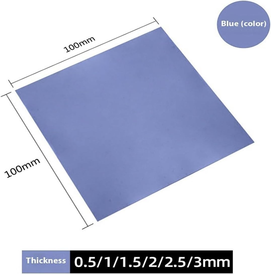 Thermal Conductive Silicone Pads 1PC High Performance 6.0W/mK GPU CPU Thermal Pad Heatsink Cooling Conductive Silicone 100 * 100MM(100x100x1.0mm)