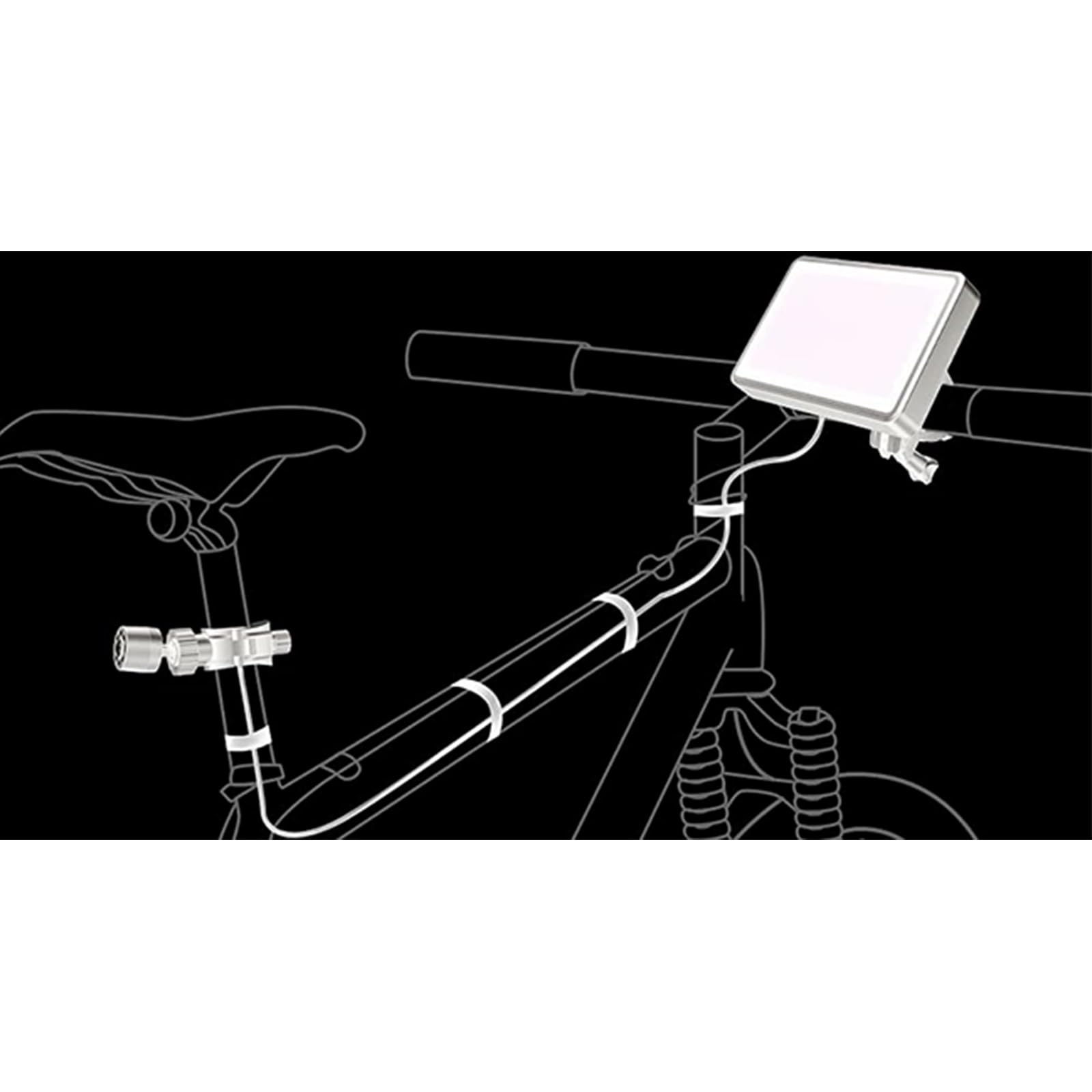 Shkalacar Bike Mirror Handlebar, 1080P Bicycle Rear View Camera With 4.3'' Monitor 8-LED Night Vision 150u00b0 Wide Angle View Rotatable Bracket, Compatible With Mountain Bicycle, Road Bike